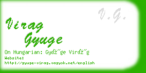 virag gyuge business card